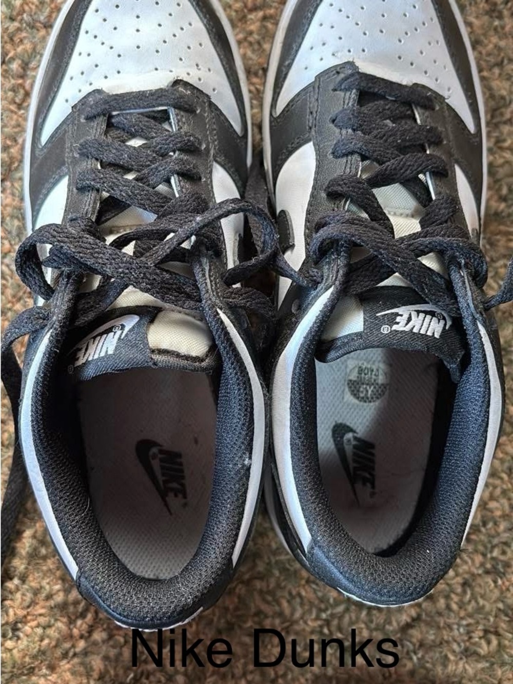 Nike Dunks Black and White Low-Top Sneakers